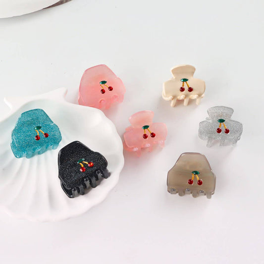 CWAHA1405_ CHERRY SMALL HAIR CLAW CLIP,SUMMER SET