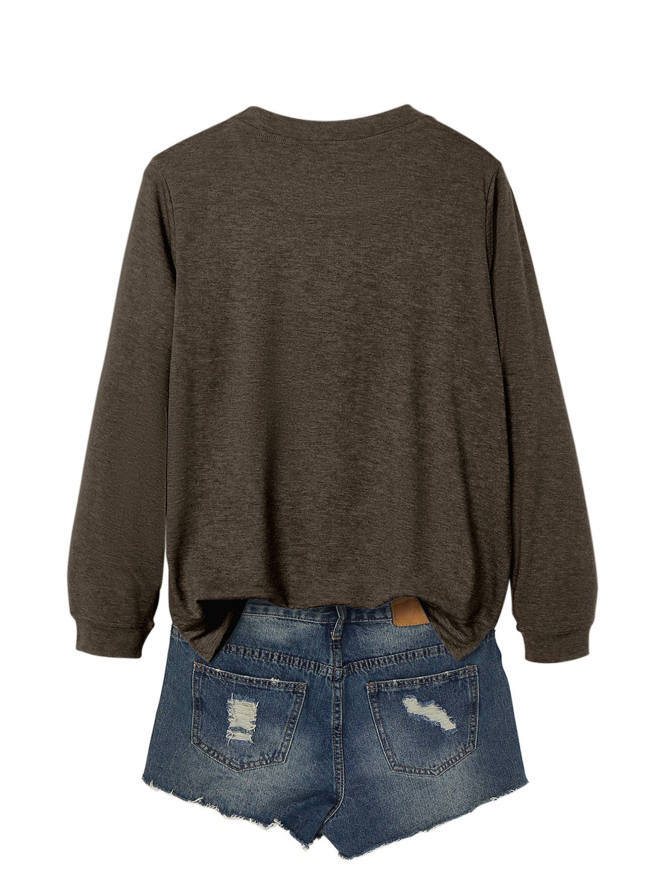 SOLID COLOR CASUAL CREWNECK COMFORTABLE T-SHIRT