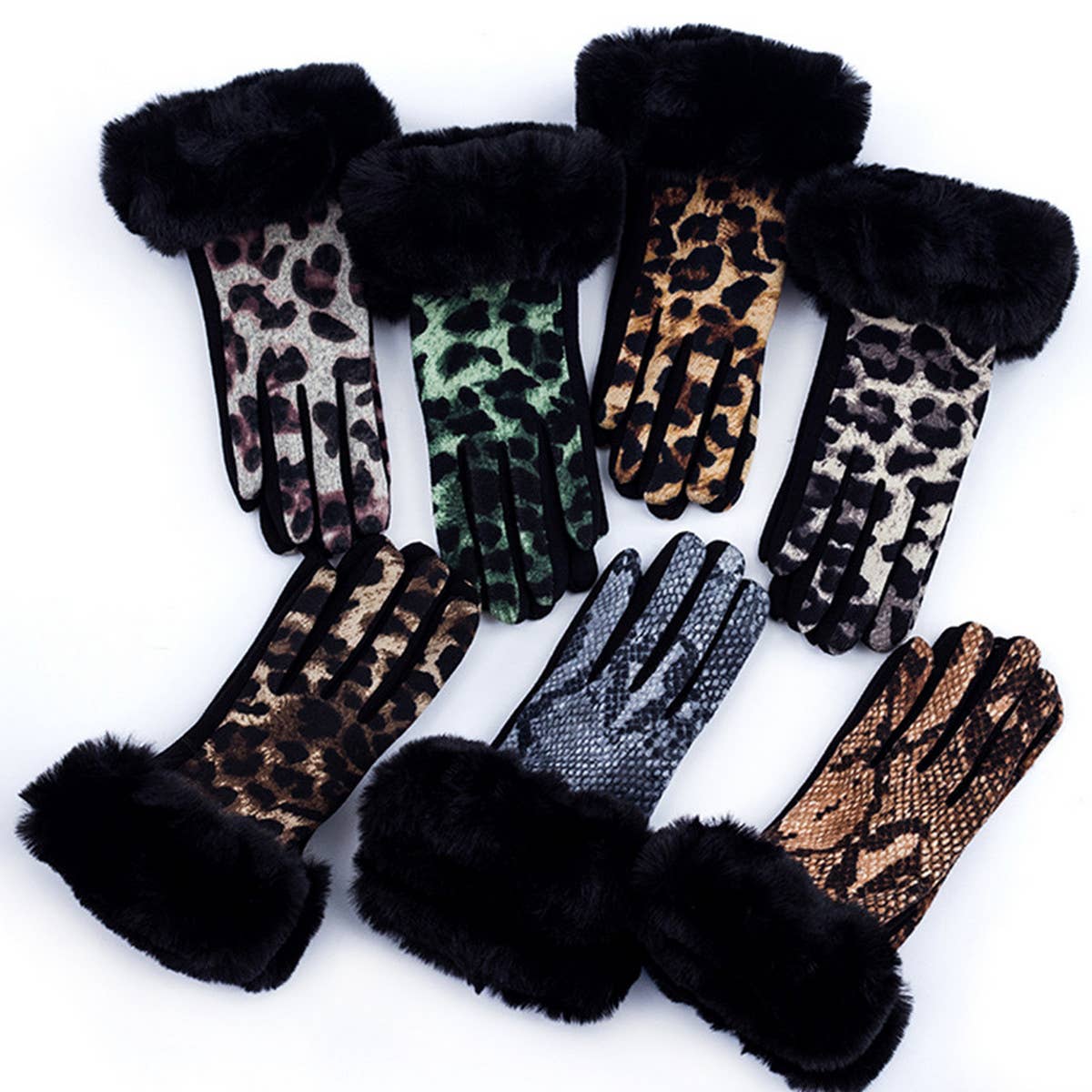SIMPLE LEOPARD PRINT WARM BREATHABLE GLOVES_CWAG0069