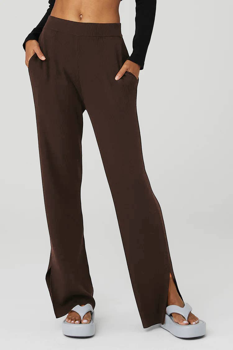 SOLID COLOR LONG LOOSE YOGA PANTS