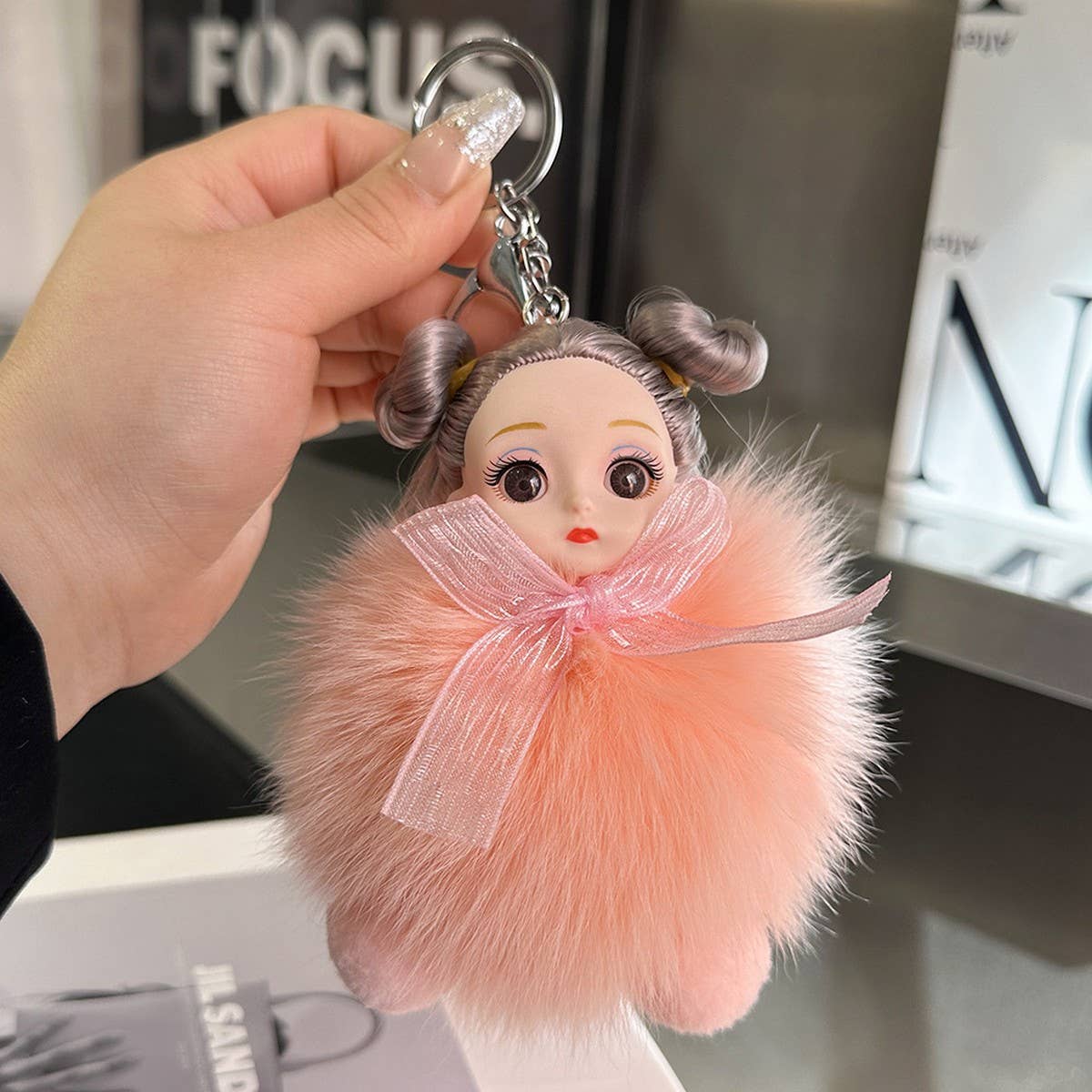 CUTE PRINCESS DOLL CAR KEYCHAIN BAG PENDANT
