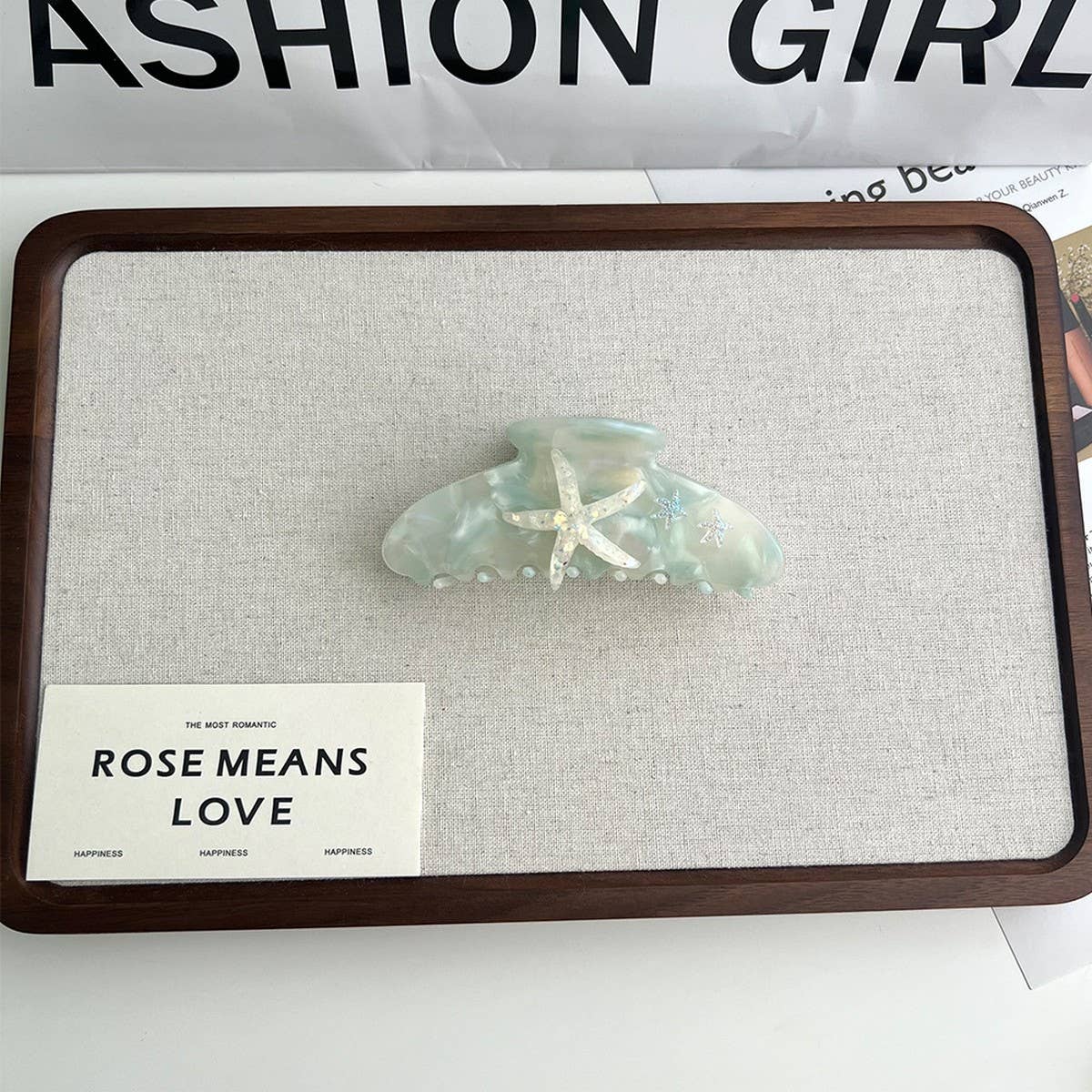 Dreamy Starfish Claw Clip ? Ocean Gradient Design