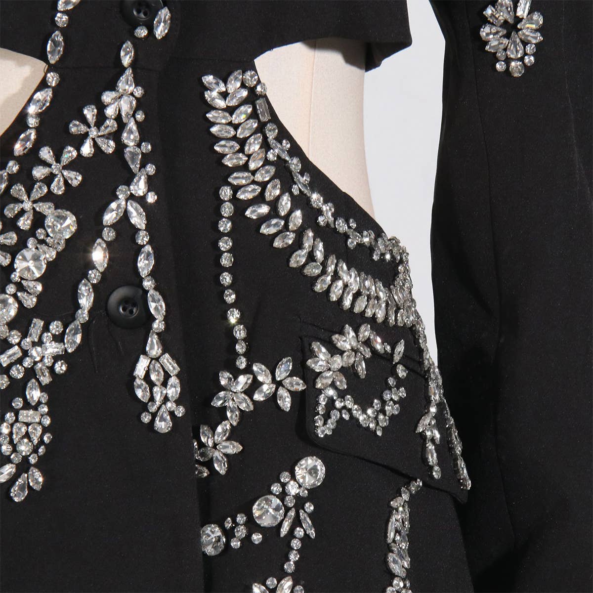 Luxury Beaded Spring Blazer Jacket for Women