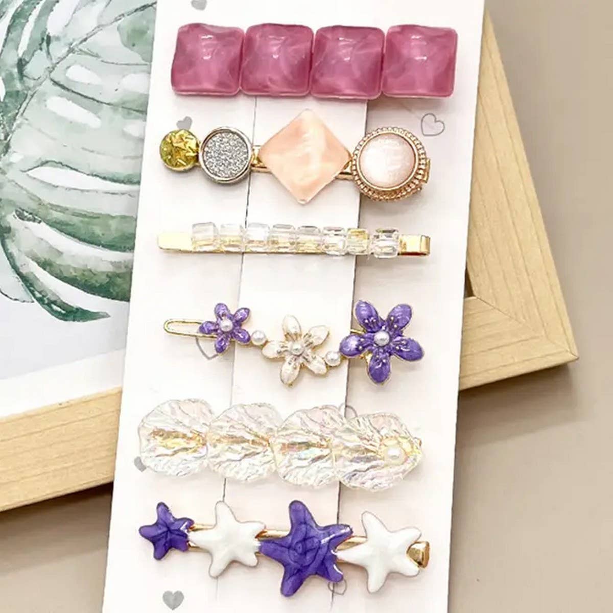 6PCS FAUX PEARL DECOR HAIR CLIP_CWAHA0160