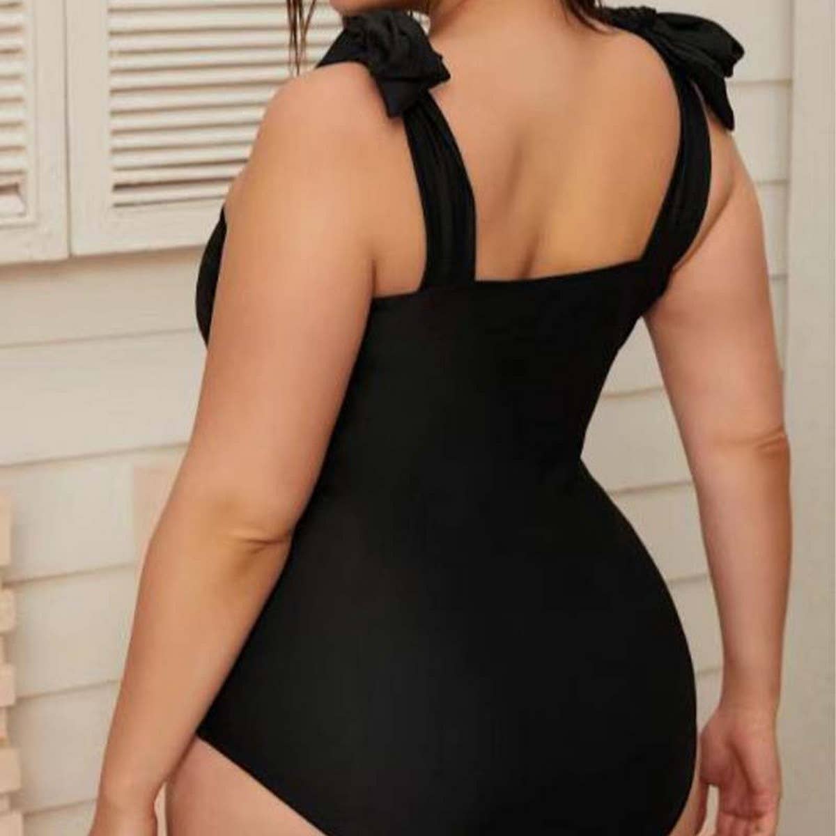 WOMEN'S PLUS SIZE BIKINI STRAP ONE PIECE SWIMSUIT