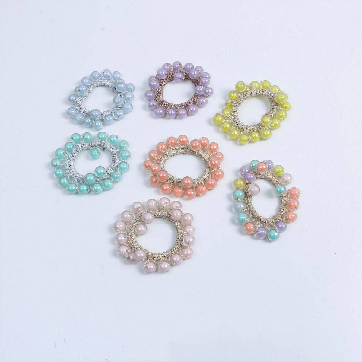 Cute Jelly Bead Hair Tie Boho Simple High Elastic