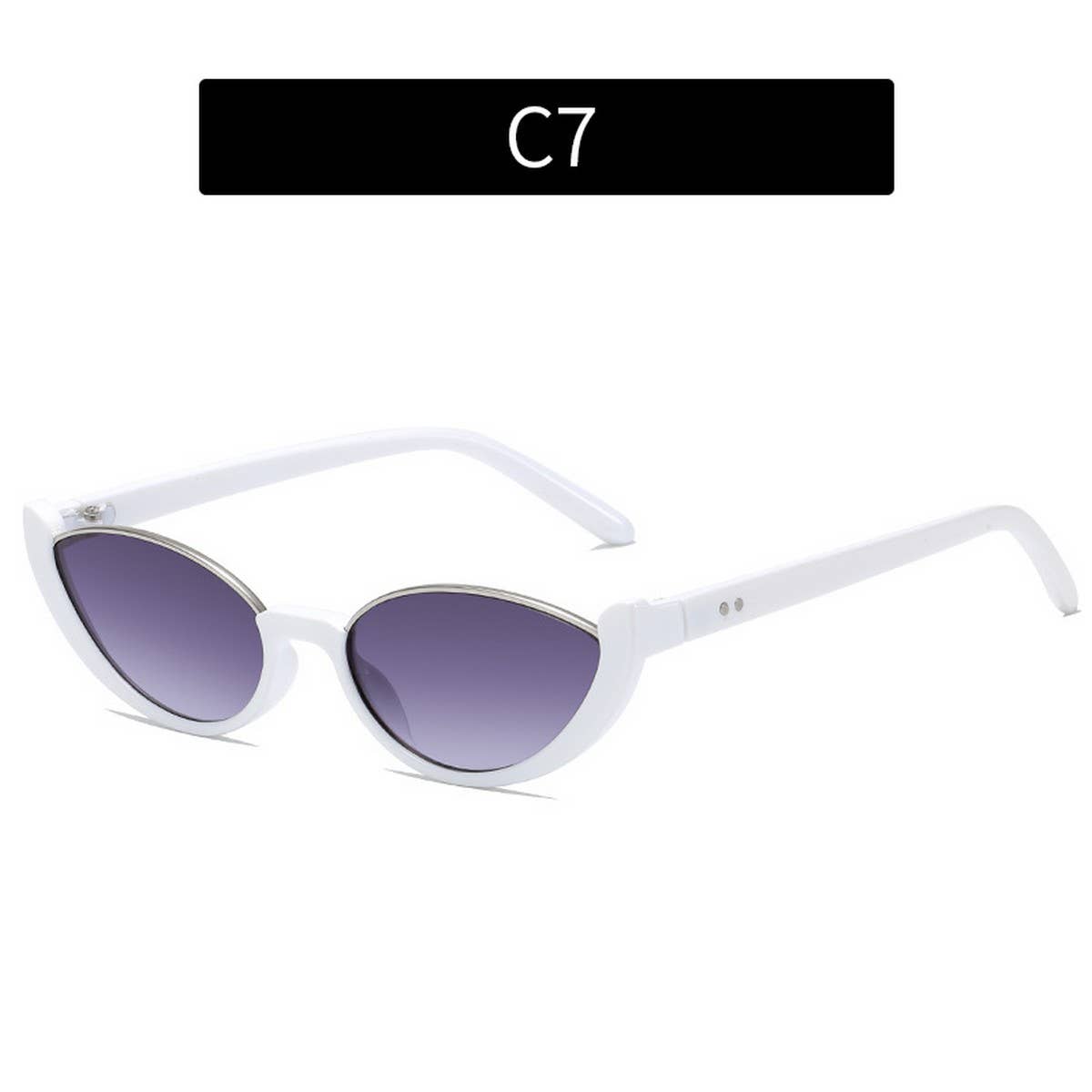 NEW HALF-FRAME CAT-EYE STREET STYLE SUNGLASSES