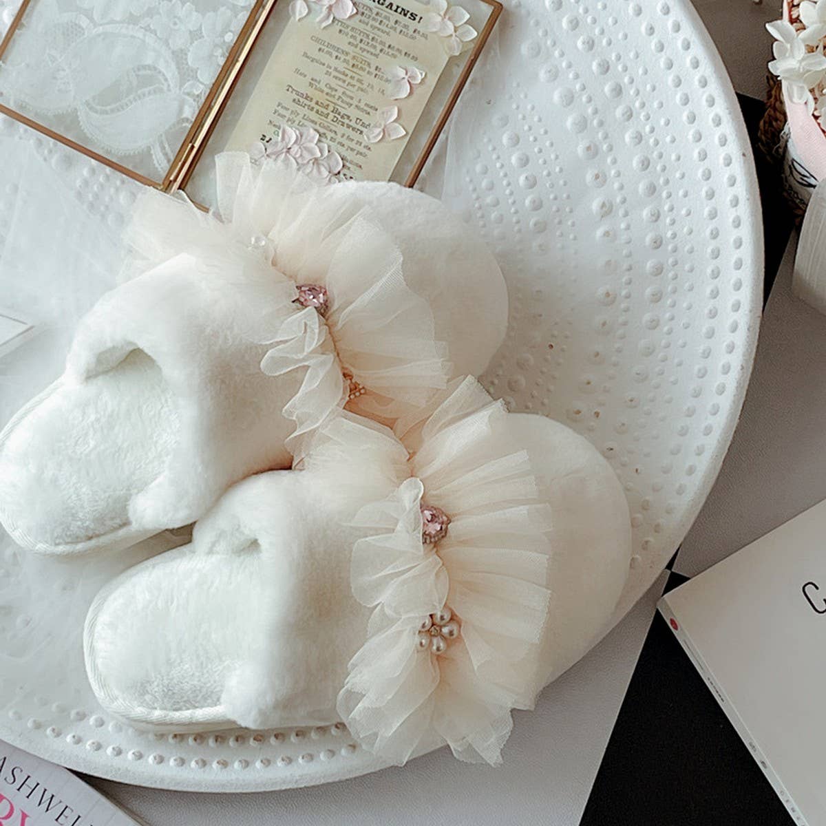 CUTE PRINCESS HOME COTTON SLIPPERS FOR WOMEN