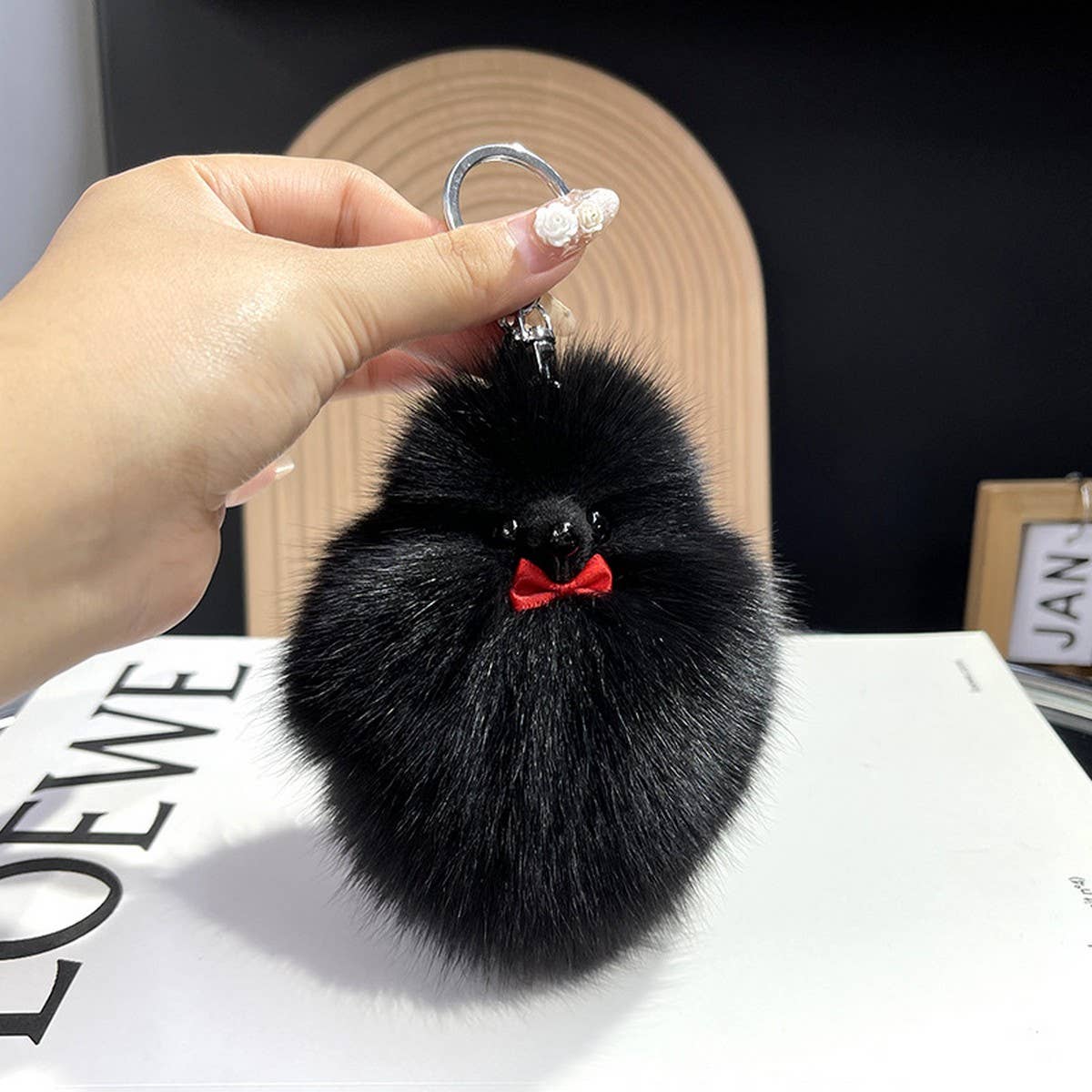 CUTE FOX FUR TAIL DOLL CAR KEYCHAIN BAG PENDANT