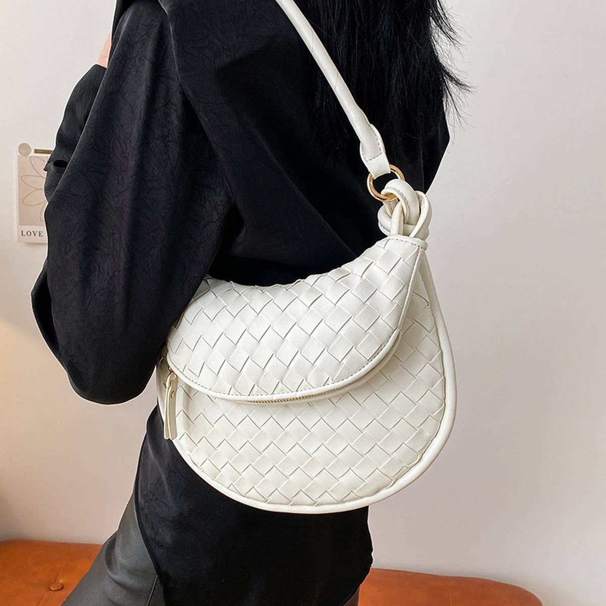 HANDMADE STRAW BAG FASHION ONE-SHOULDER ARMPIT BAG_CWAB1912