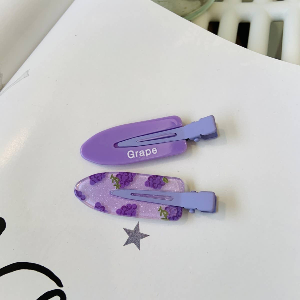 CWAHA4465_CANDY COLOR PLAID HAIRPIN SWEET SEAMLESS CLIP