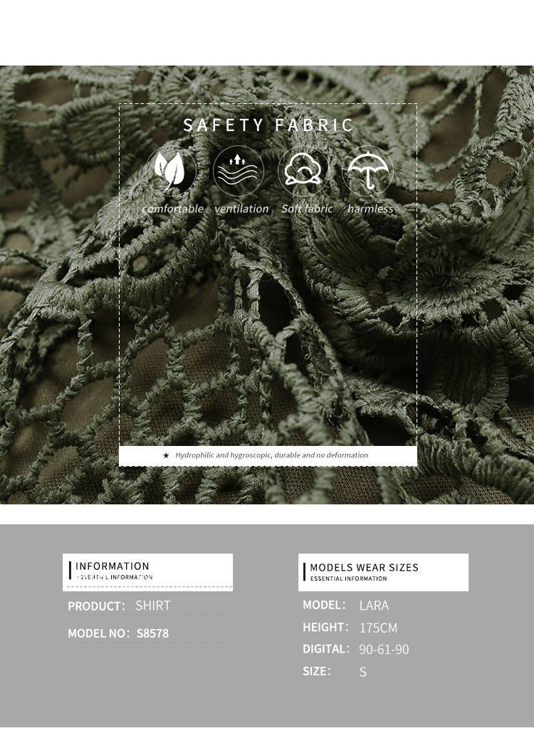 Lace texture jacquard blouse_CWTBLSL0201