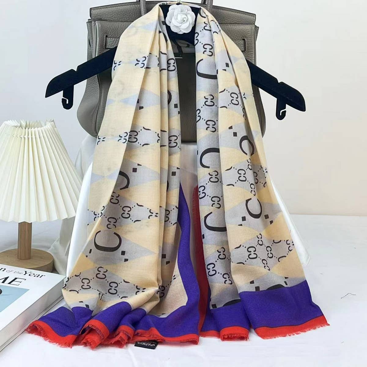 Letter Print Scarf - Chic Winter Wrap Gift Shawl