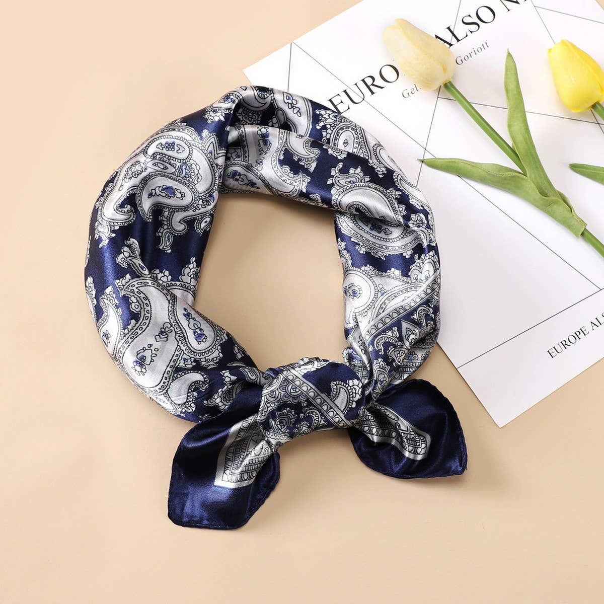 NEW RETRO SUN PROTECTION SILK SCARF HEADBAND