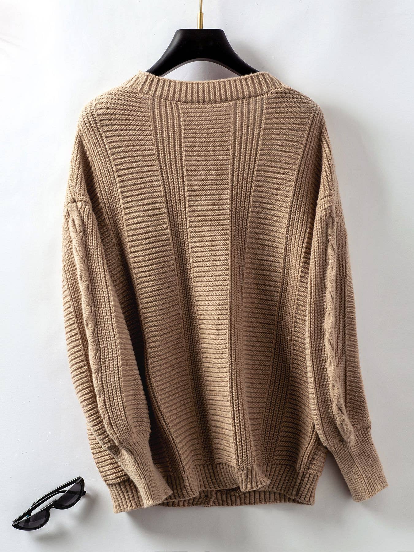 VINTAGE SINGLE-BREASTED LOOSE SWEATER JACKET