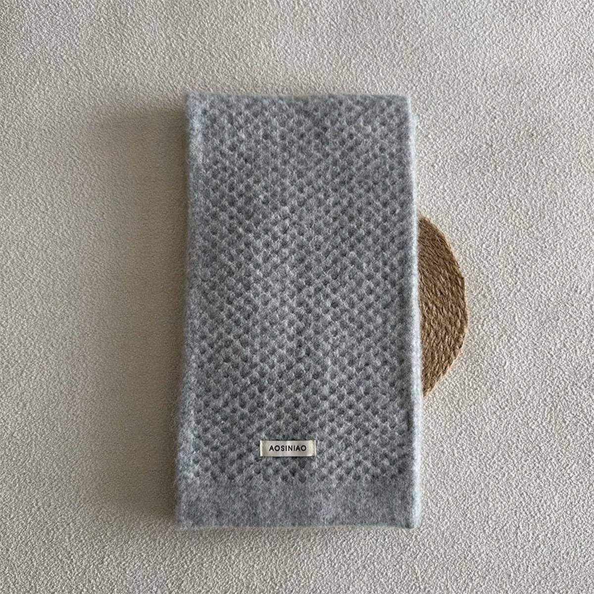 Wool Blend Knit Scarf ??Dual-Sided Winter Wrap_CWASC2352