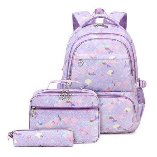 Girls¡¯ Backpacks for School ? 3-Piece Ocean Design_CWAB5392