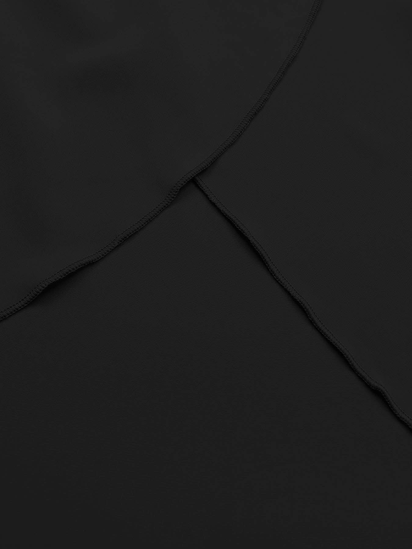 Solid color irregular waist slit mid-length dress