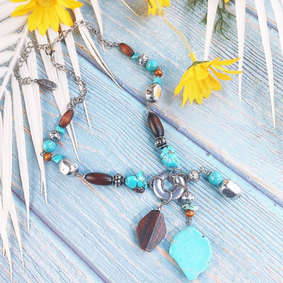 POPULAR RETRO SPECIAL-SHAPED WOODEN BEAD NECKLACE_CWAJE1576