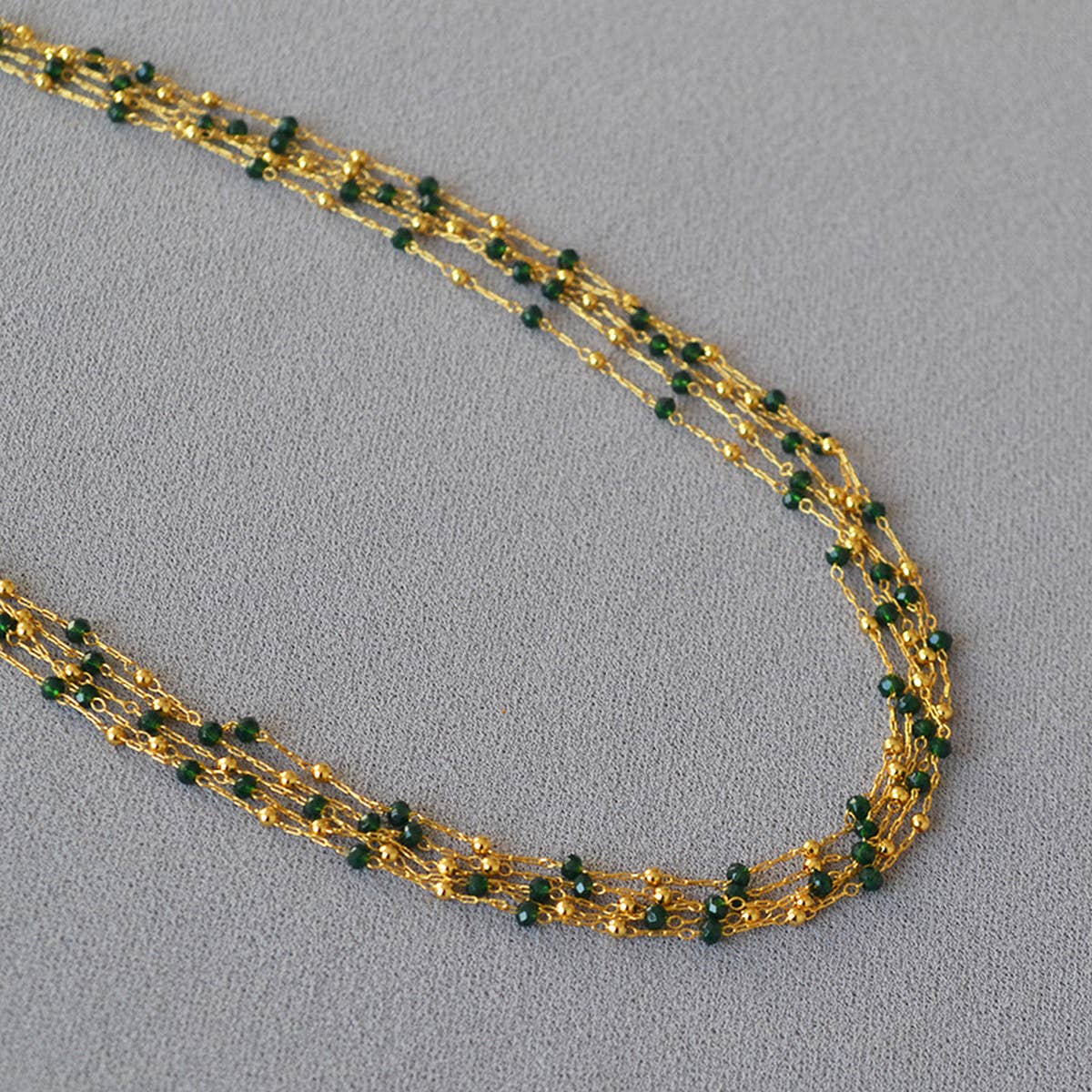 SPACER BEADS MULTI-LAYER BEADED NECKLACE_CWAJE2130