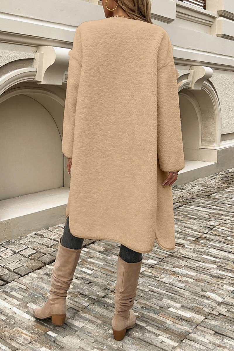 CWOCO0548_WINTER LONG SLEEVE TRENCH COAT WITH BUTTON POCKET