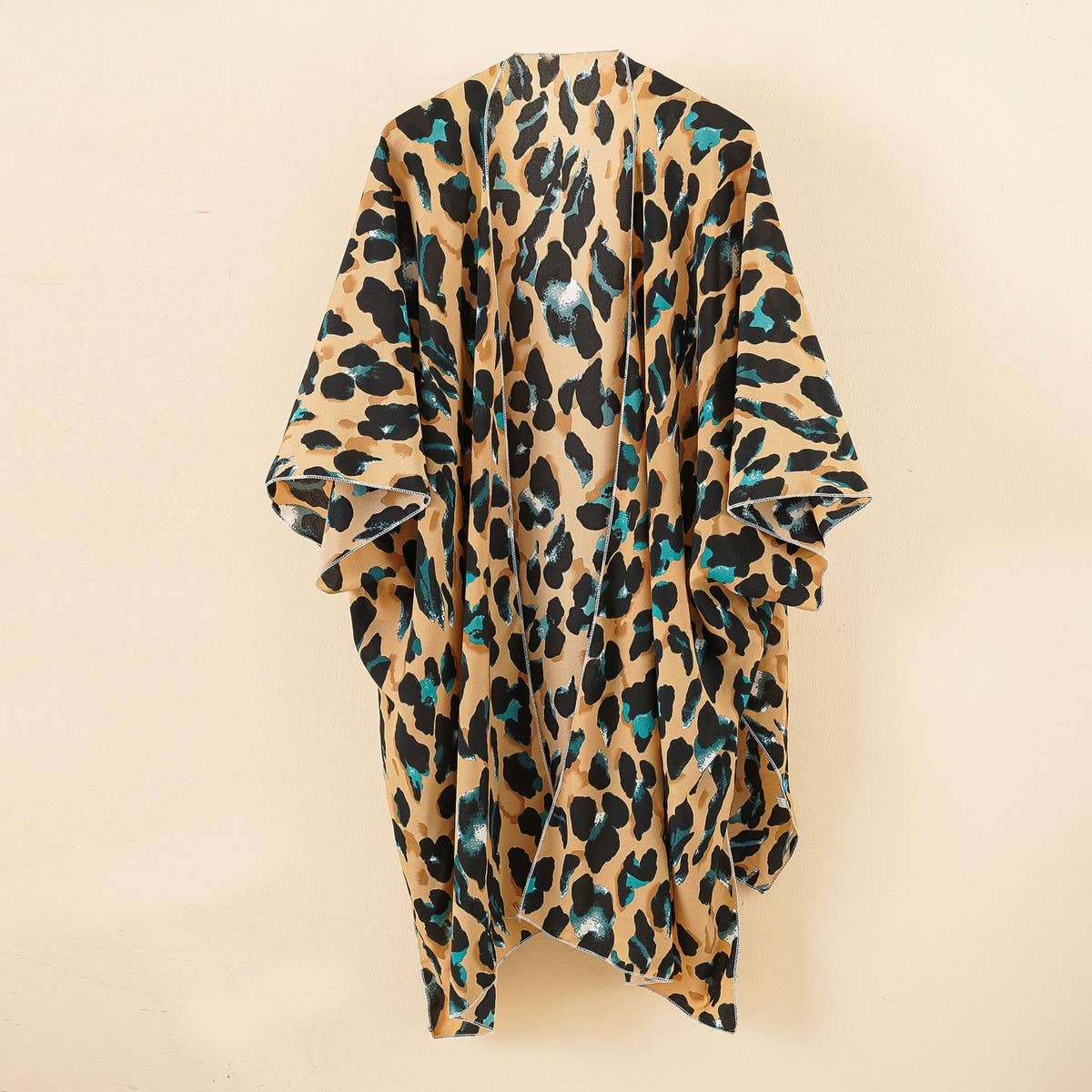 LEOPARD PRINT FRONT OPEN KIMONO FOR SUMMER WOMENS