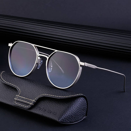 OVAL FRAME SUNGLASSES METALDOUBLE BRIDGESUNGLASSES_CWASG0560