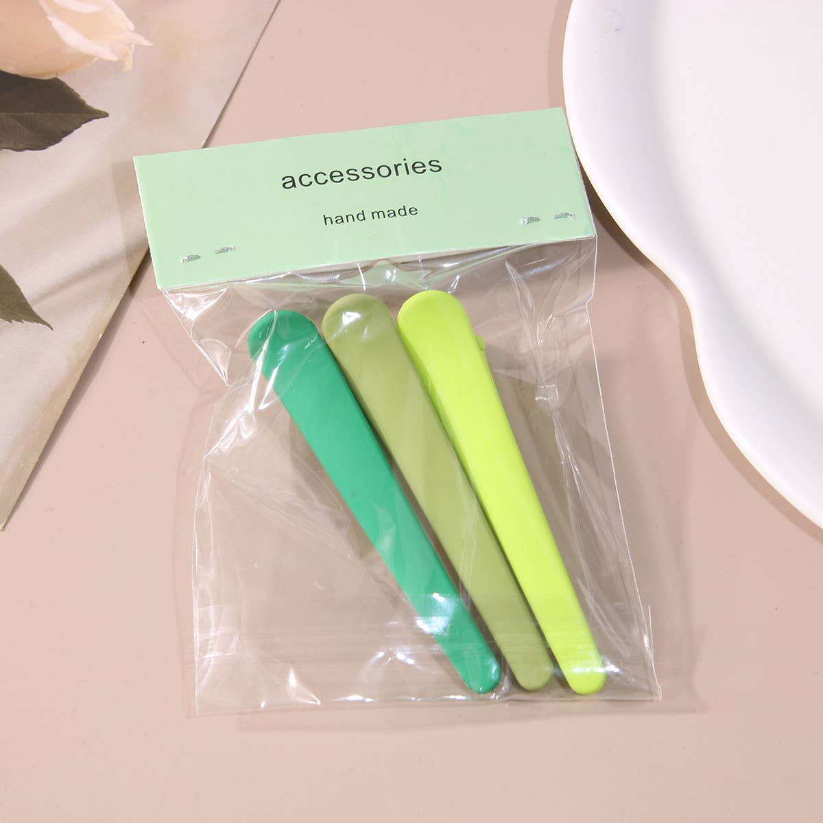 3PCS No-Crease Hair Clips Set Matte Duckbill Pins_CWAHA1045