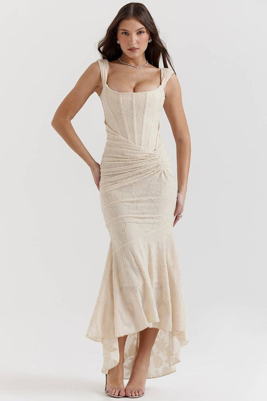 Fashion Sexy Backless Mermaid Strapless Dress