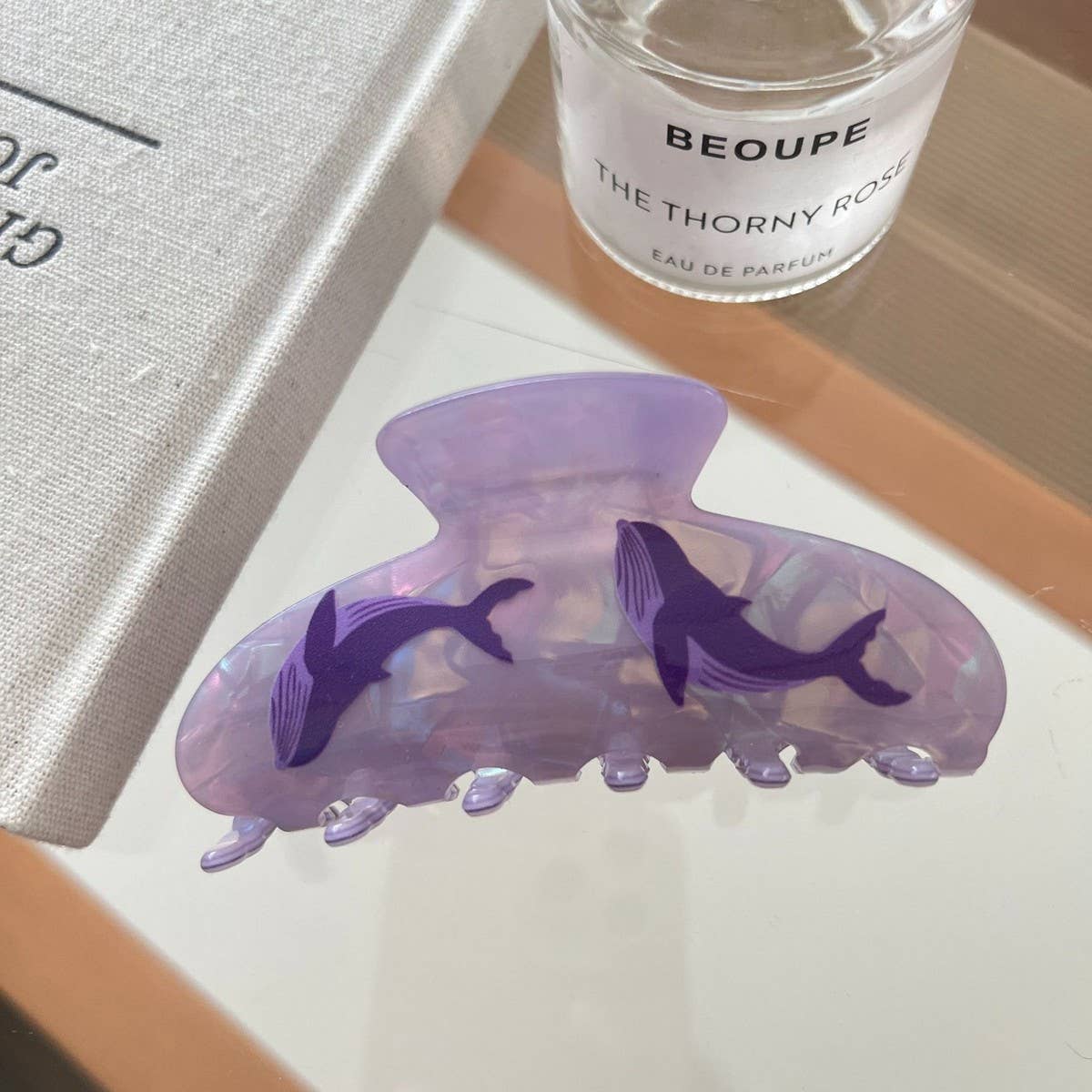 CWAHA07745_ACETATE STARFISH OCEAN SHARK HAIR CLAW CLIP