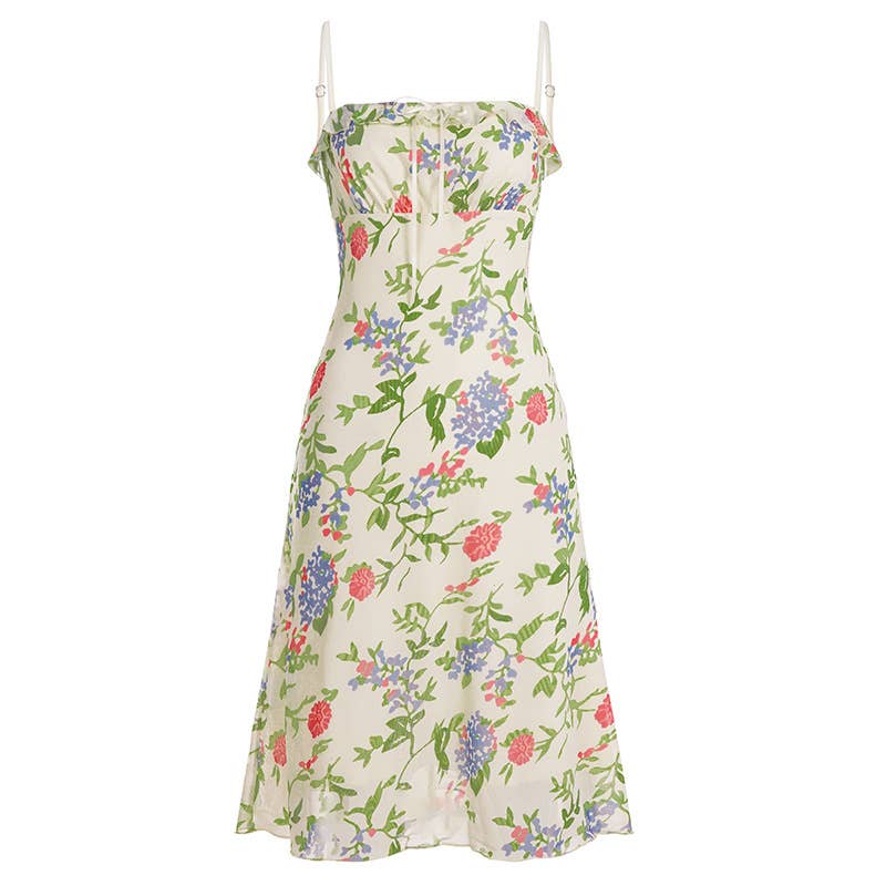 Fashion casual versatile floral pattern dress