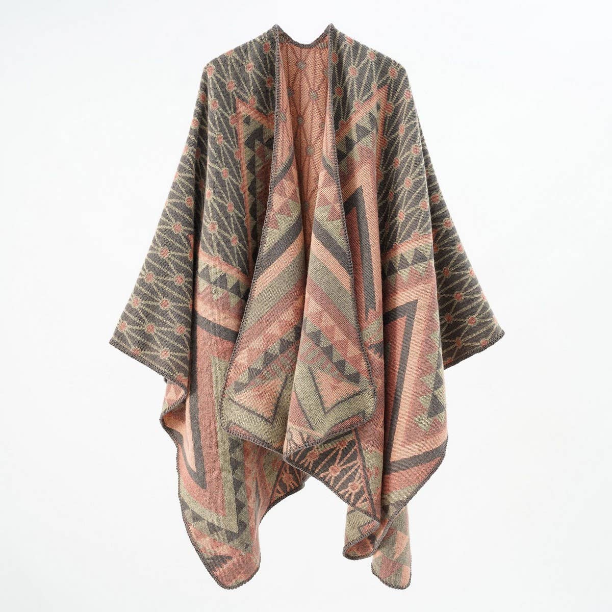 FASHION TRAVEL OUTFIT PHOTO WARM WARM SHAWL_CWMM2093