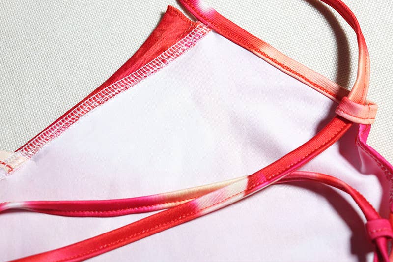 PRINTED SEXY HALTER HALTER IRREGULAR DRESS