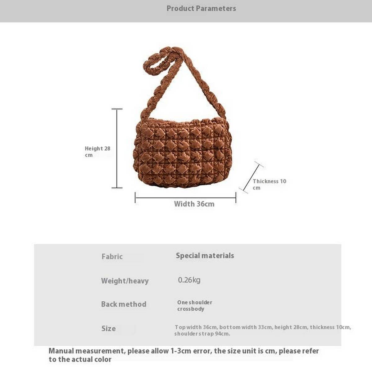 Velvet Puffy Cloud Shoulder Crossbody Bag_ WMBG6936-023