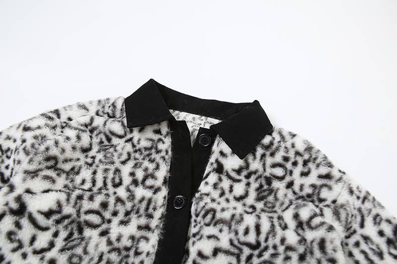 SOLID COLOR STREET FASHION LAPEL FLEECE JACKET