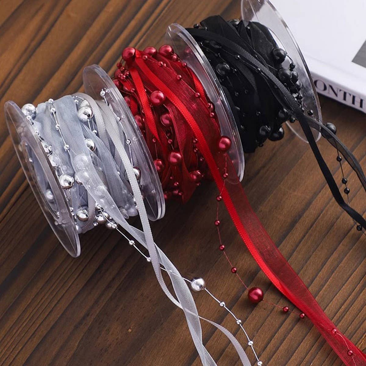 PEARL RIBBON HAND-WOVEN HANDMADE ACCESSORIES_CWMM5746