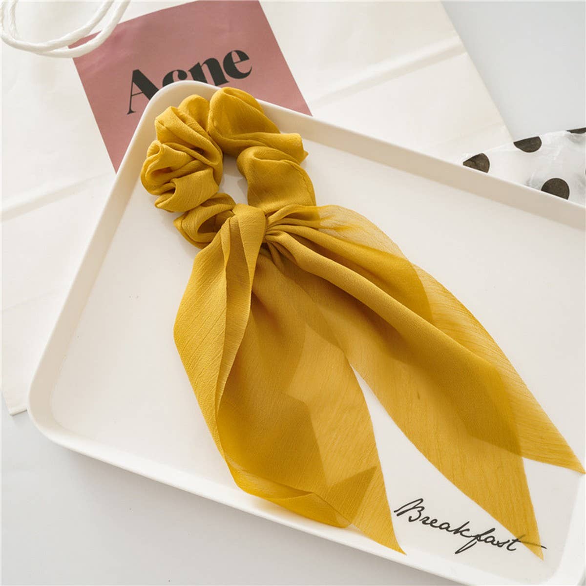 CHIFFON BOW RIBBON TASSEL HAIRBAND HAIRACCESSORIES