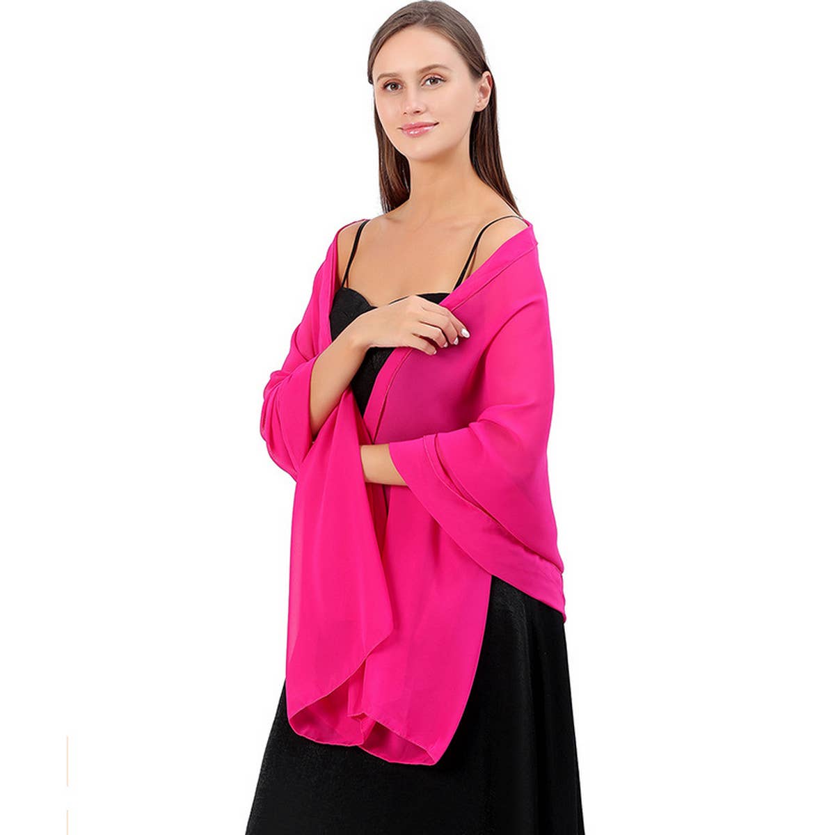 WOMEN SOLID COLOR EVENING SHAWL