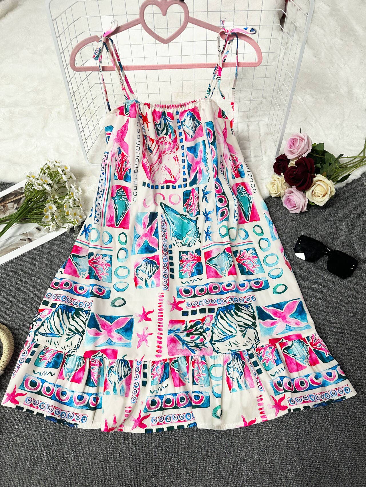 Sexy backless halter casual vacation dress