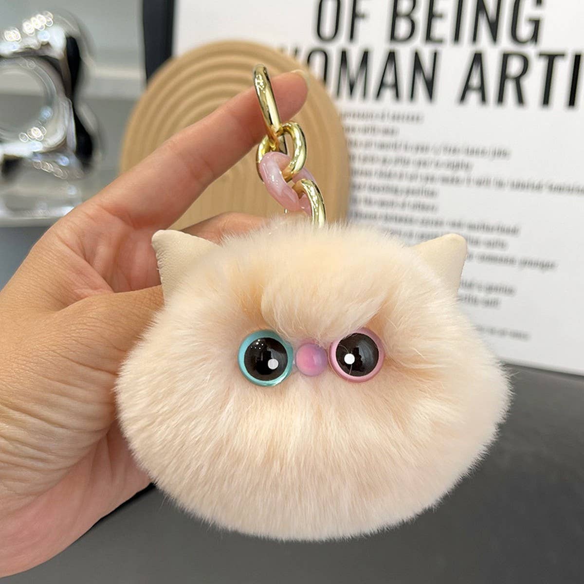 CUTE PLUSH KITTEN CAR KEYCHAIN PENDANT GIFT