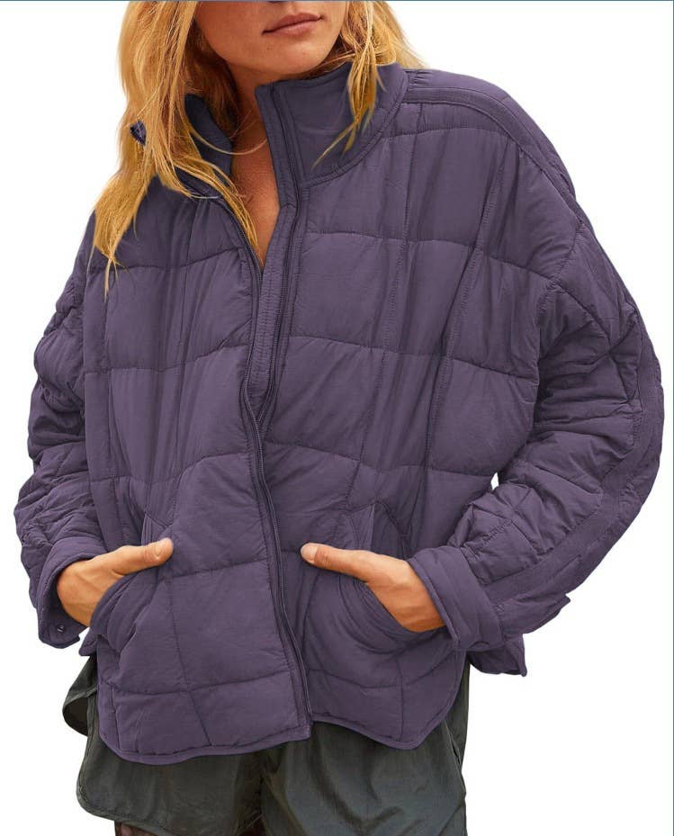 LIGHTWEIGHT ZIPPER COMPRESSIBLE SHORT DOWN JACKET