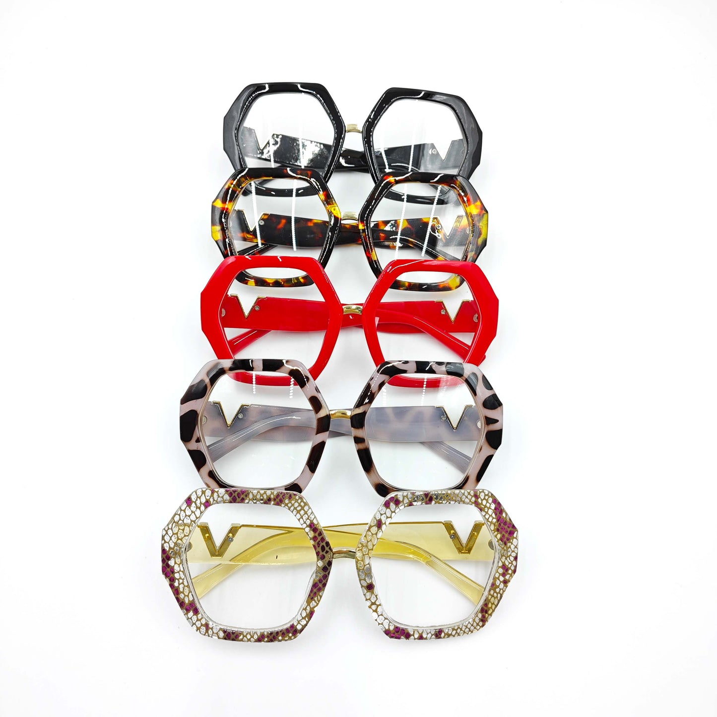 WOMEN GEOMETRIC FRAME EYEGLASSES