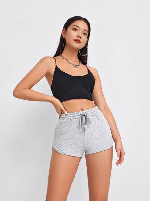 High-waisted comfortable fitness running shorts