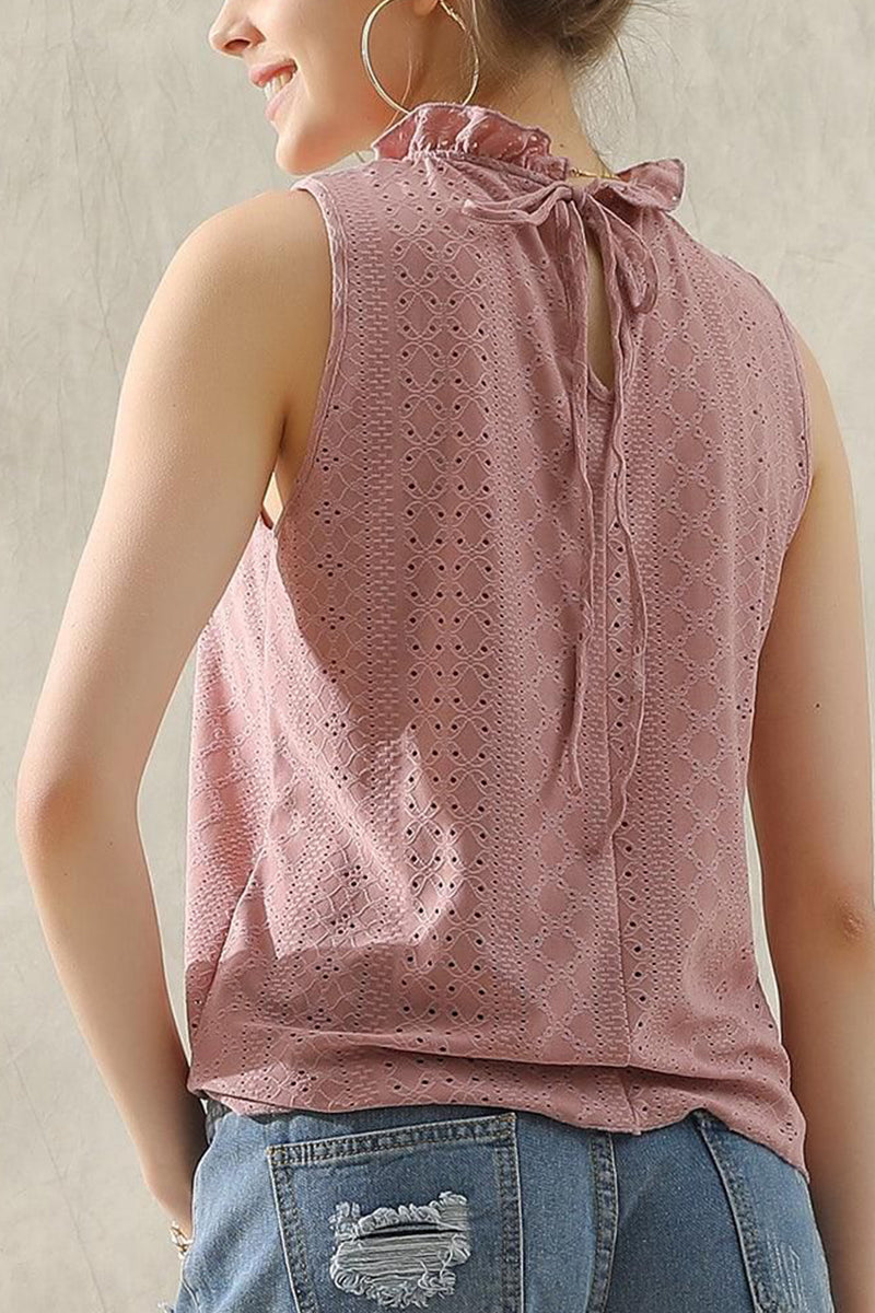 TIED HALTER NECK PUNCHING TOP