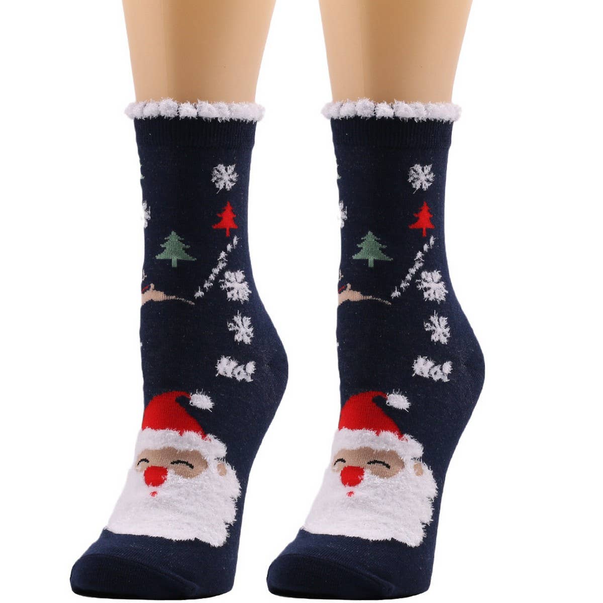 CWMS02687_CHRISTMAS WOMEN KNEE HIGH HOLIDAY SOCKS