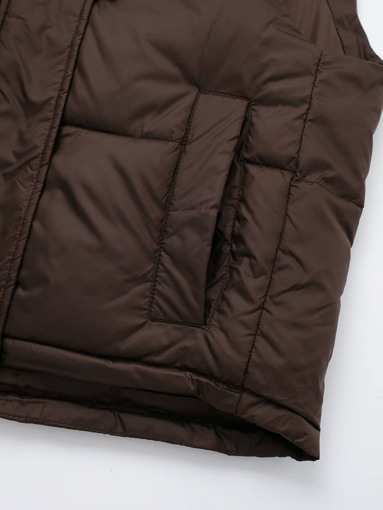 Solid-color simple and casual hooded vest jacket