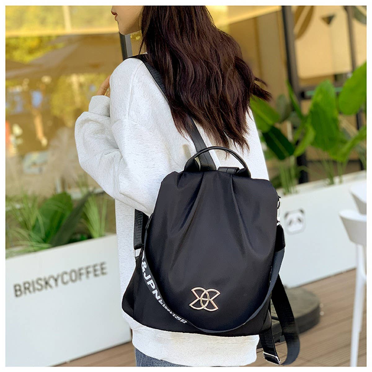 NYLON TRAVEL BACKPACK LARGE CAPACITY OXFORD CLOTH_CWAB3505