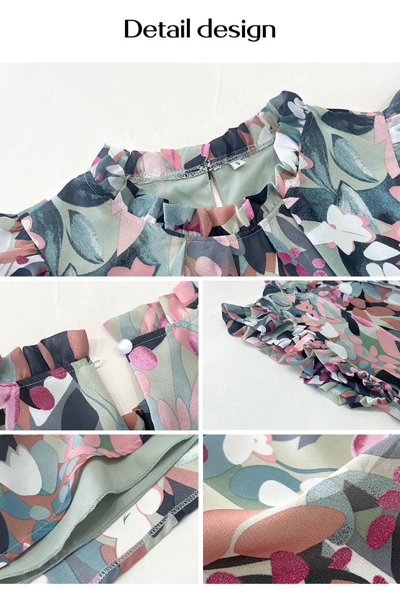 Elegant Floral Lace Collar Sleeveless Mini Dress