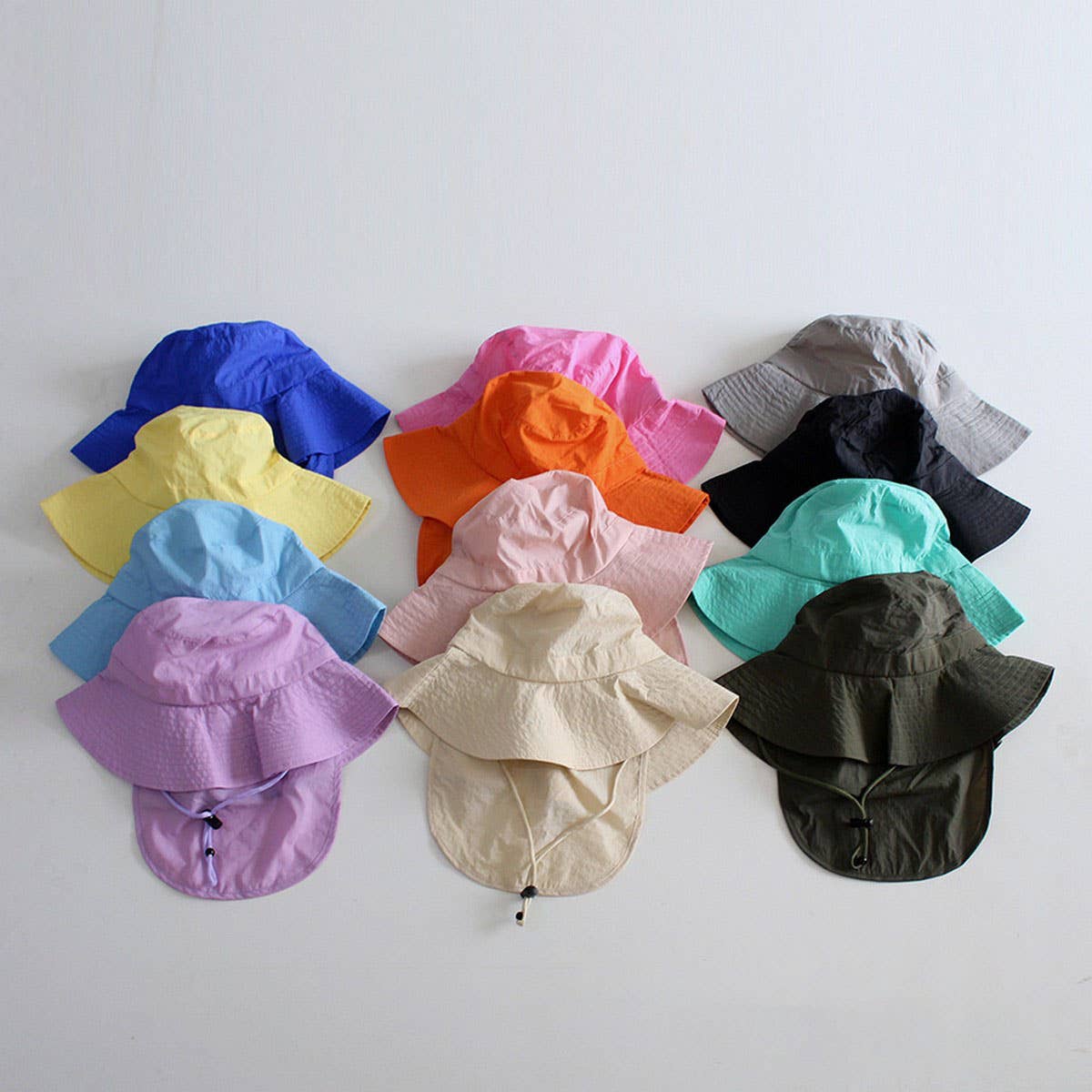CHILDREN'S CANDY COLOR THIN SHAWL BUCKET HAT_CWAH2862