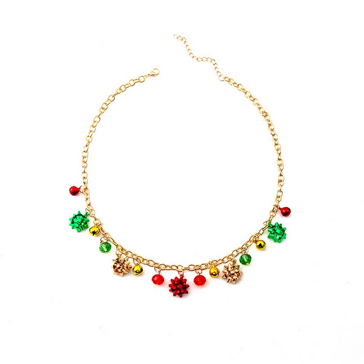 CHRISTMAS COLORFUL BELL CREATIVE NICHE NECKLACE